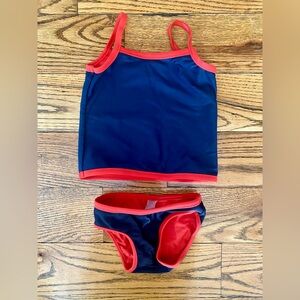 Primary reversible swim suit top and bottom - size 6-12 mo